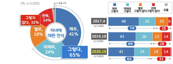 자녀에 대한 인식 그래프.