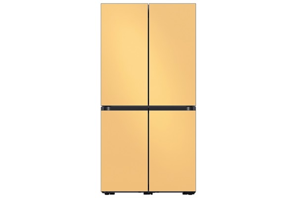 비스포크 4도어 냉장고 신제품 (‘코타 썬 옐로우’ 색상 모델) [사진=삼성전자]