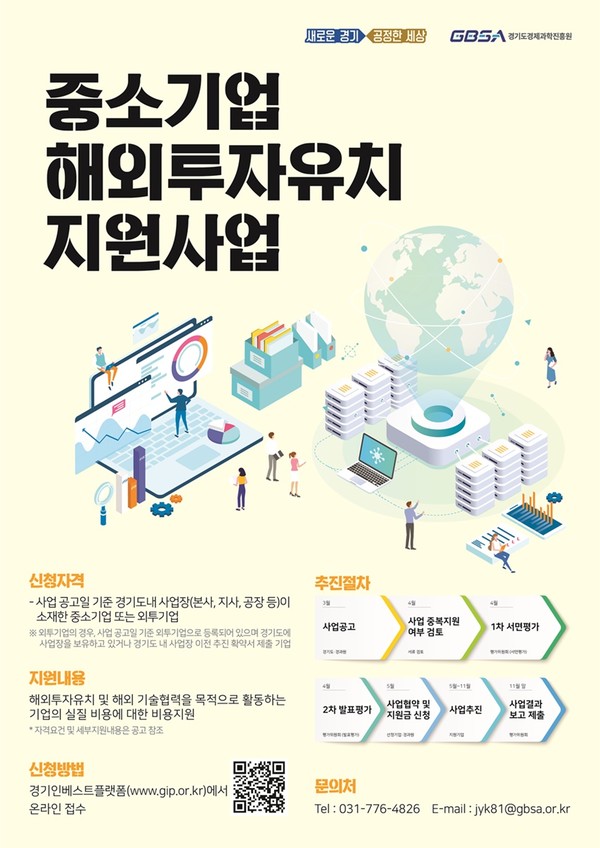 중소기업 해외투자유치 지원사업 포스터 [자료=경기도]