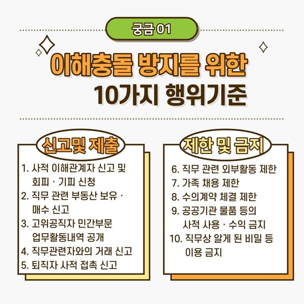 이해충돌방지제도 카드뉴스 [이미지=경기도교육청]