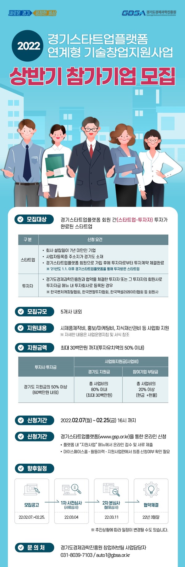‘2022 경기스타트업플랫폼 연계형 기술창업지원사업’ 참여기업 모집 개요 [이미지=경기스타트업플랫폼]