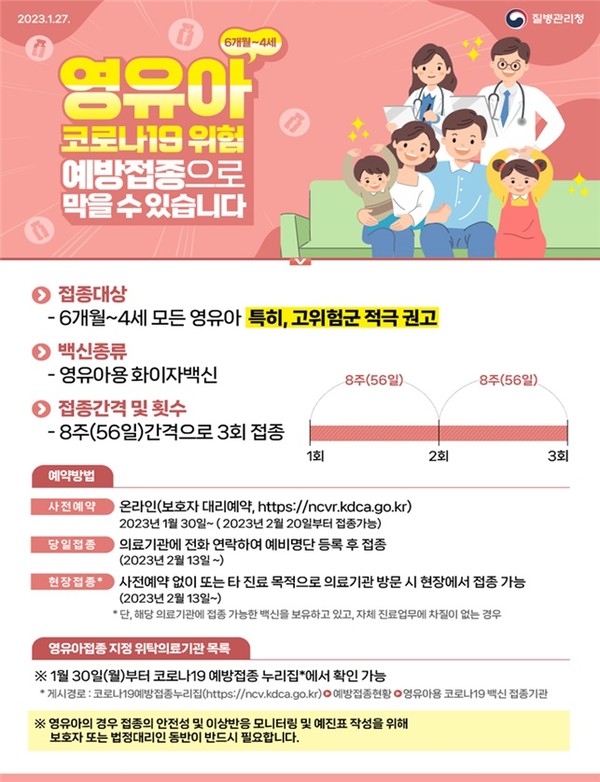 ‘영유아(생후 6개월~4세) 대상’ 코로나19 예방접종 실시[사진=평택시]