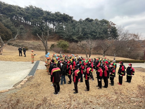 2023년 산불 예방 합동 모의 진화훈련 실시[사진=평택시]