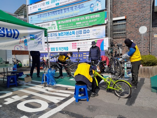 평택시, 찾아가는 자전거 무상 수리 추진[사진=평택시]
