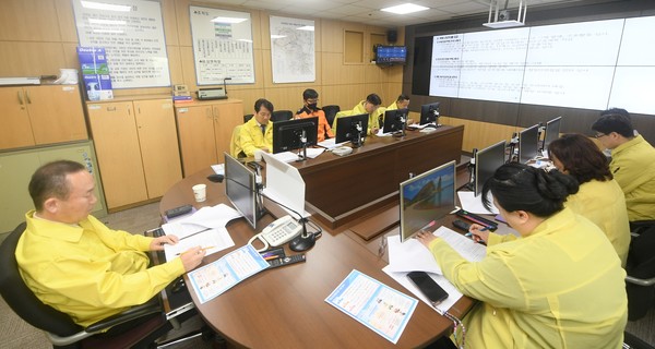 오산시 대규모 지진 대비‘토론 훈련 실시’[사진=오산시]