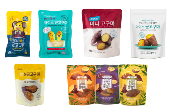 ㈜농업회사법인 거산의 고구마 가공제품들 [이미지=거산]