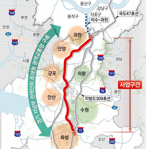 화성~과천 고속화도로 민간투자사업 이미지