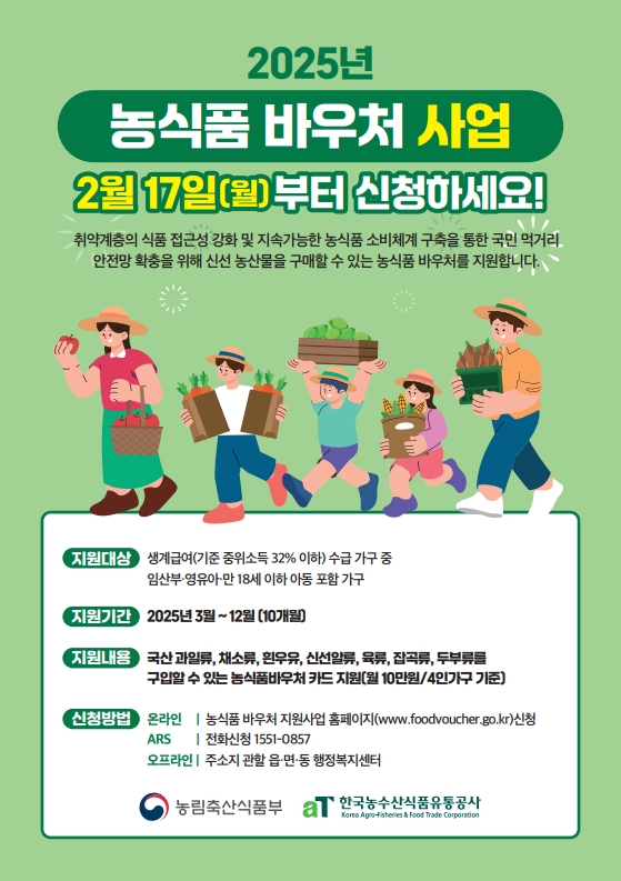 경기도 ‘2025년 농식품 바우처’ 홍보 포스터 [이미지=경기도]