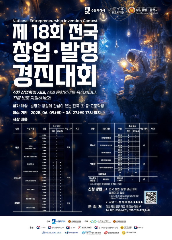제18회 전국 학생 창업발명경진대회 포스터