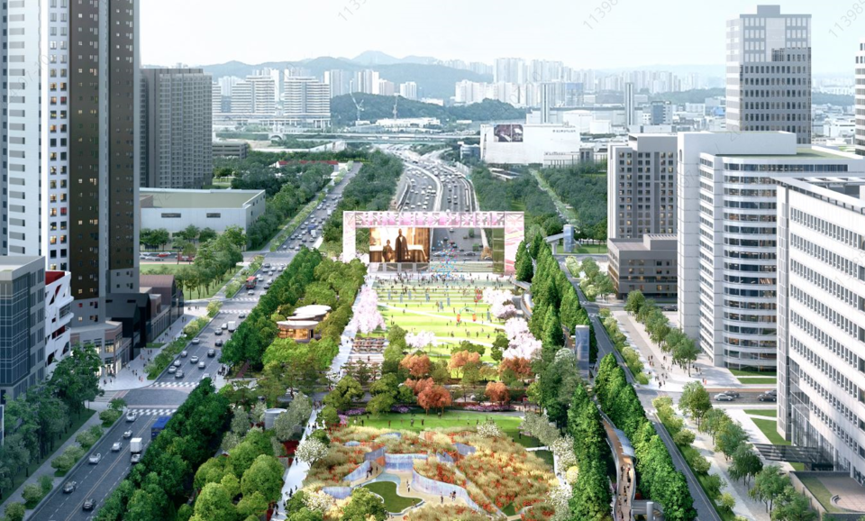 경부고속도로 지하화 상부공원 조감도 [사진=화성시]